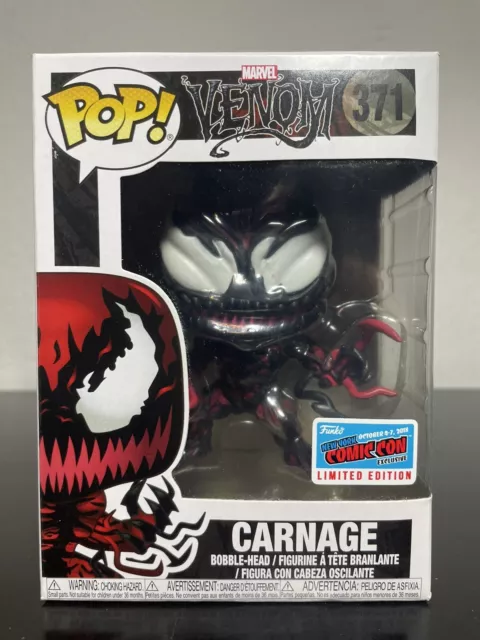 FUNKO POP! MARVEL CARNAGE #371 VAULTED & RARE NYCC Sticker New 