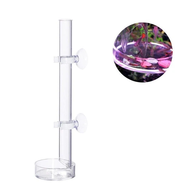 Ciotola per mangime acquario 6 cm con tubo per mangime acrilico per gamberetti alimentazione pesci 22 x 2 cm