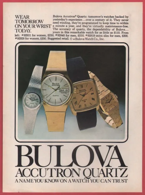 1978 Bulova Watch print ad #’s 92931, 92840, 92819, & 92928