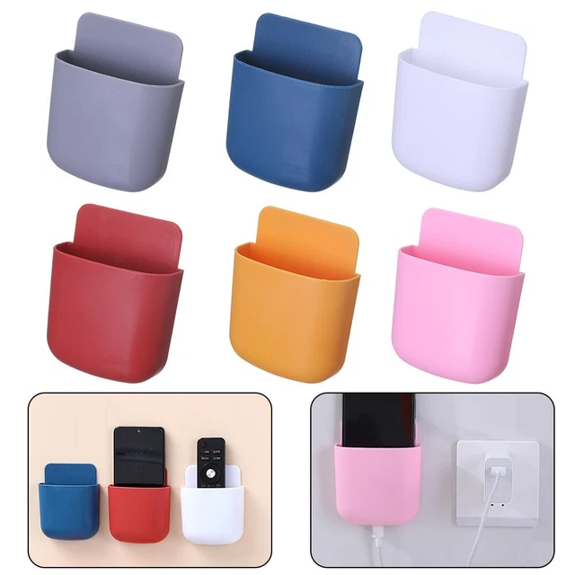 Efficient Wall Mounted Holder for Remote Control and Phone Storage (2PCS)