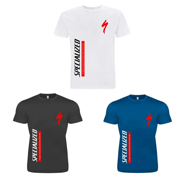 T shirt Tinta unita con da Uomo stampa Maglia manica corta Maglietta Specialized