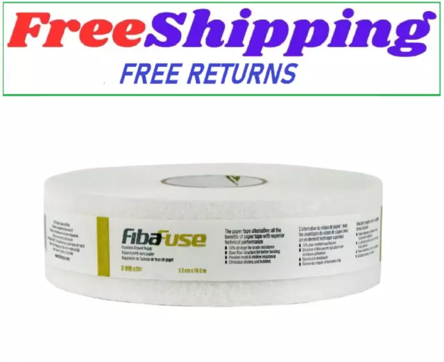 FibaFuse 2-1/16 in in. x 250 ft. White Paperless Drywall Joint Tape