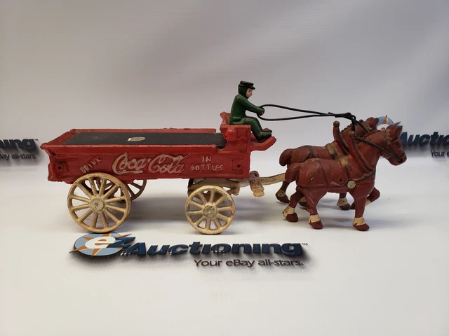Antique/Vintage Cast Iron Price Coca-Cola Horse and Carriage