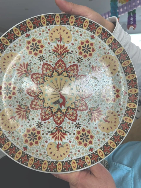 Assiette Originale Taous 1976 – Porcelaine D'époque, Motif Floral, Fabrication Française