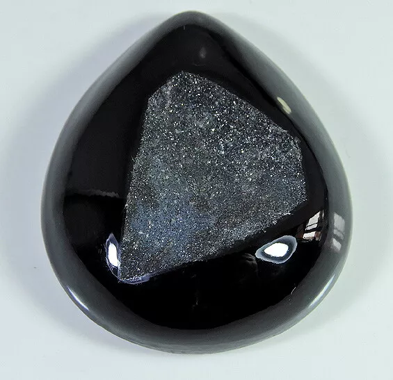Natural Onyx Window Druzy Agate Geode Pear Cabochon 212Cts. Gemstone 42X50MM j63 2