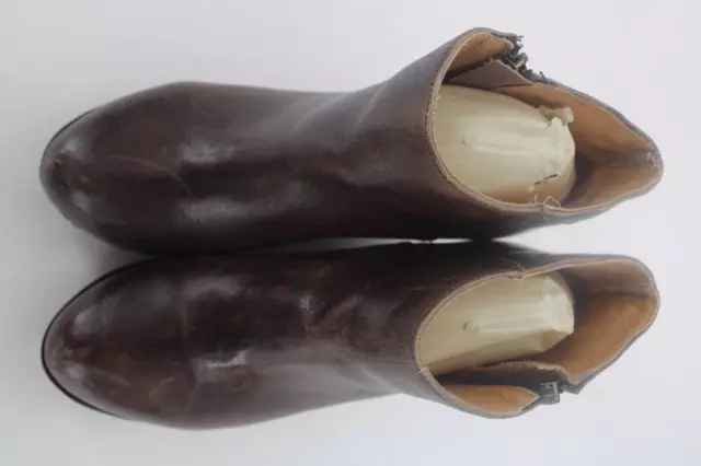 BED STU Ghent Women's Bootie Platform Studded Ankle Wood Wedge Heel Shoe Sz 8 2