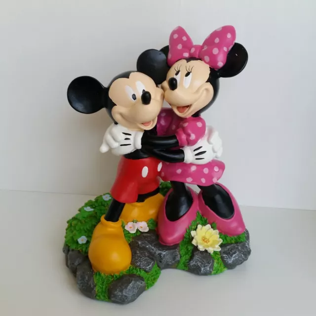 Disney Mickey Mouse & Minnie Garden Statue 11.5" Figure Hugging Outdoor New Disney Mickey Mouse & Minnie Garden Statue 11.5" Figure Hugging Outdoor New