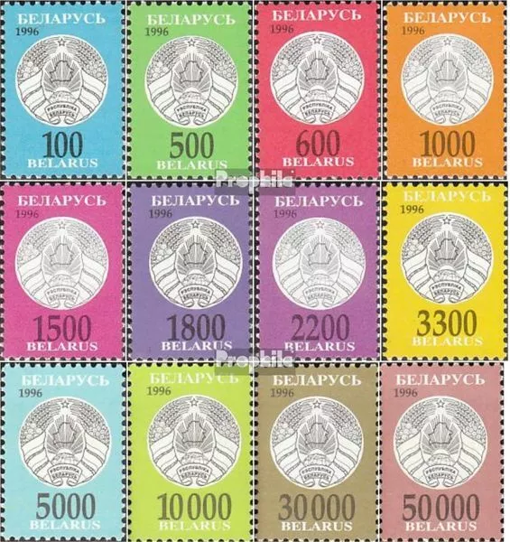 Belarus 136x-147y mint never hinged mnh 1996 clear brands