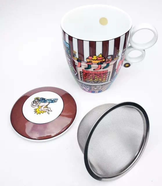 James Rizzi "Navidad Con The Family" Taza de Té Goebel