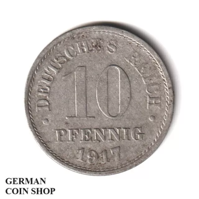 10 Pfennig Eisen 1917 E - SELTEN - Deutsches Reich Kaiserreich