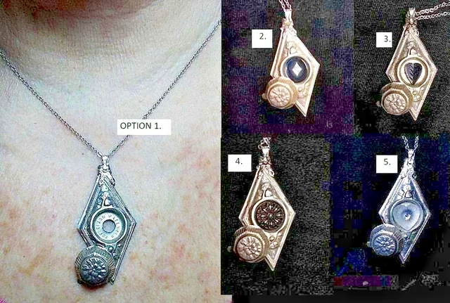 1862 Victorian Nail Cover Marked 1862 Curio Necklace Choice Treasure Inside OOAK