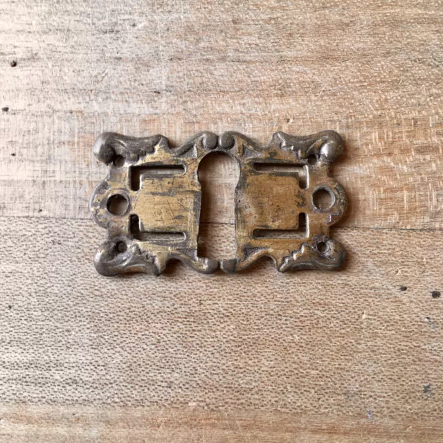 Escutcheon Keyhole Antique Brass Victorian Lock Drawer Door Box