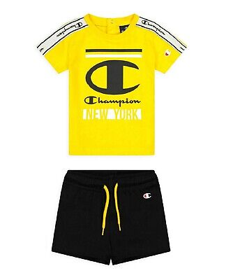 Champion Ragazzi Bambini T-Shirt Set Pantaloncini Lifestyle Moda Casual