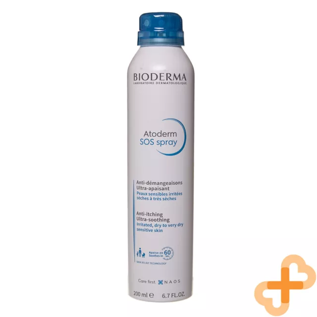 Bioderma Atoderm Sos Spray 200ml Anti-itching Ultra-Soothing Irrité Peaux Sèches