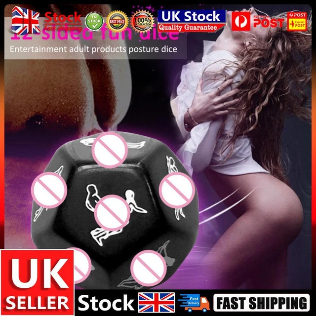 3pcs Sex Fun Dice 12-sided Erotic Love Sexy Posture Couple Toys (Black) UK