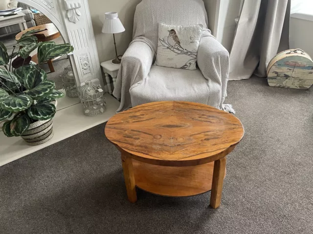 Old Walnut Coffee table vintage Style Upcycle Or Repair Chateau Shabby Chic Wood