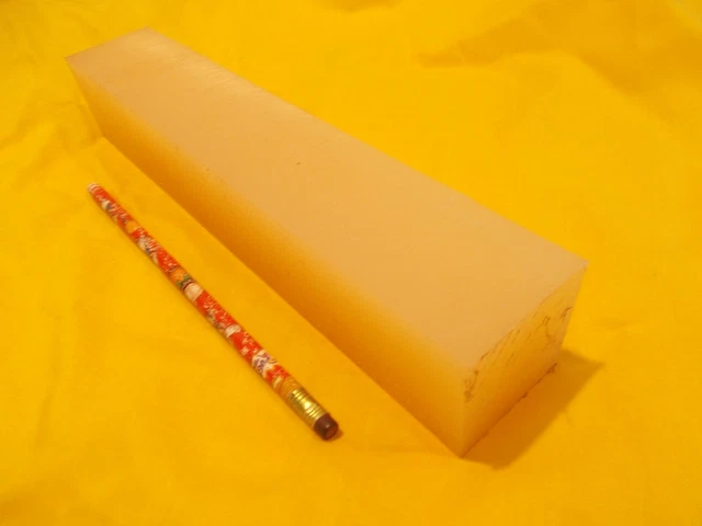 1 7/8" SQUARE NYLON BAR machinable plastic flat sheet stock 1 7/8" SQ x 11" long