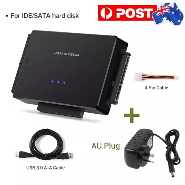 USB 3.0 to IDE/SATA Converter Adapter Kit For 2.5"/3.5" SATA/IDE/SSD Hard Drive