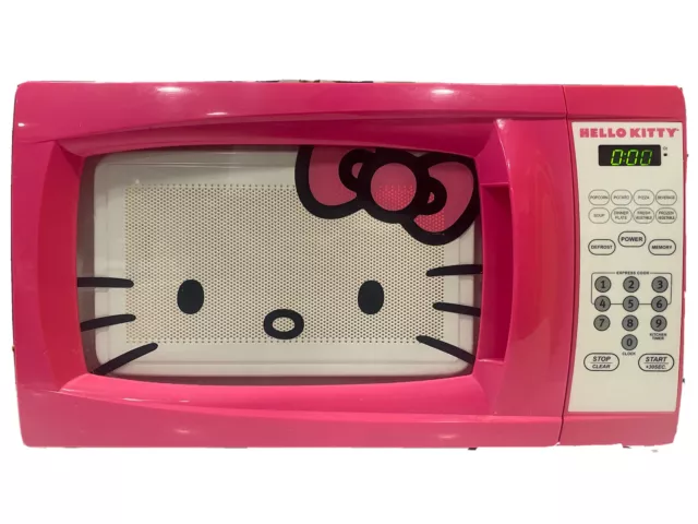 Hello Kitty Hot Pink Microwave Collectible Working Good Condition Tested  scratch
