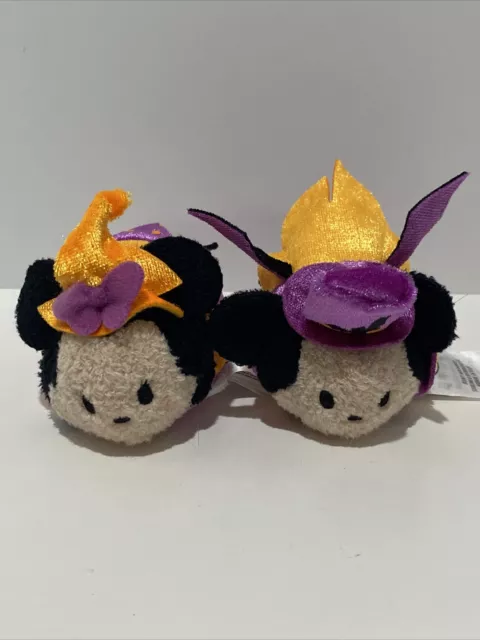 Disney Tsum Tsum Halloween Mini 3”Plush Mickey Minnie Donald Daisy Set Of 4 2