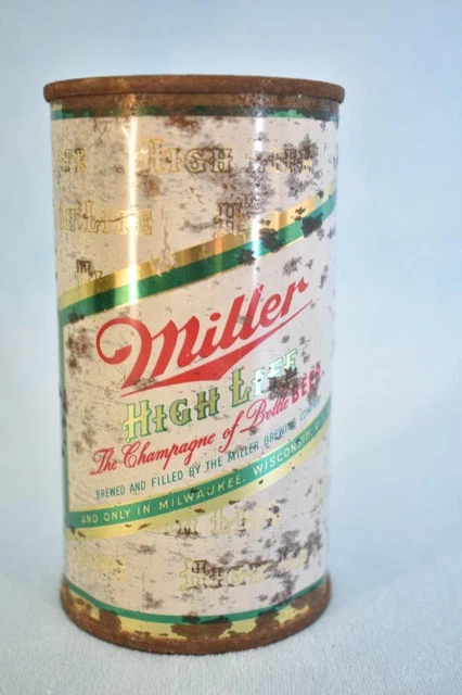 Vintage Miller High Life flat top beer can (EMPTY)