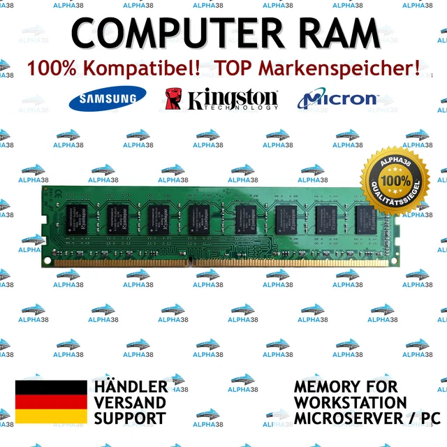 Barrette RAM 4Go DDR3 Pour Carte Mère Asus H110M2 D3 - PC3-12800, Non-ECC