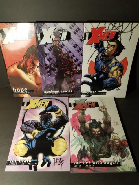 Uncanny X-Men Vol 1 2 3 4 5 Graphic Novel TPB Lot Austen Marvel Comics NEW!