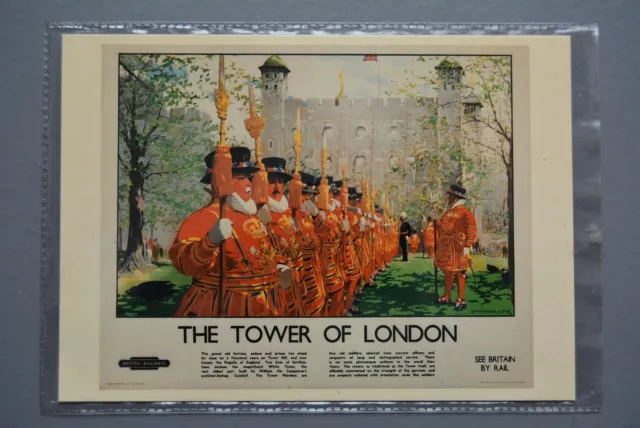 R&L Modern Postcard: GWR 150 British Railways Tower of London Advert Poster