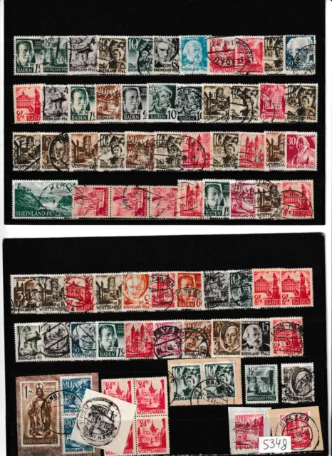 Briefmarkenlot  Franz. Zone   O/XX/X   Lot  5348