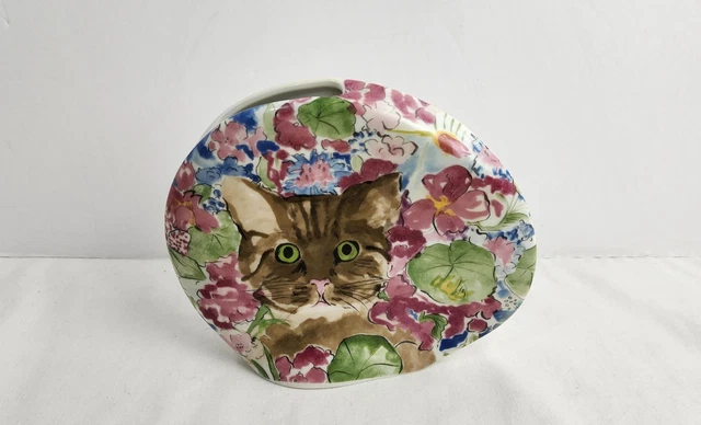 レアMinou-ettes by C. Pradalie - 1985 Cat One Vintage Minou-ettes Porcelain Cat Plate by C. Pradalie