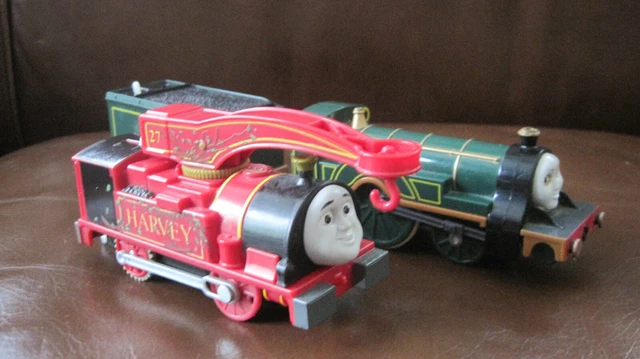 Thomas Trackmaster Emily & Harvey Motorized Train Cars