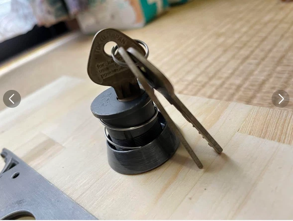 Hori Locks Antique Front Door Entrance Door  Cylinder w key F/S from Japan Rare 5