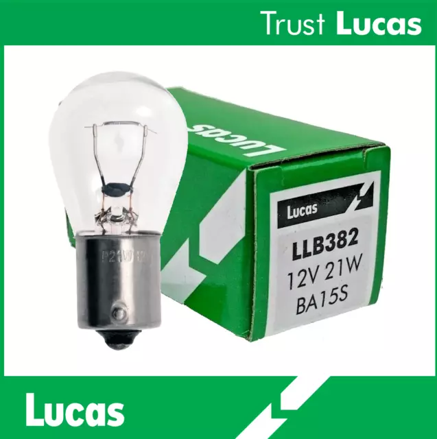 LUCAS LLB382 382 Bulbs P21W 12V 21W  BA15s Stop Indicator Single Filament