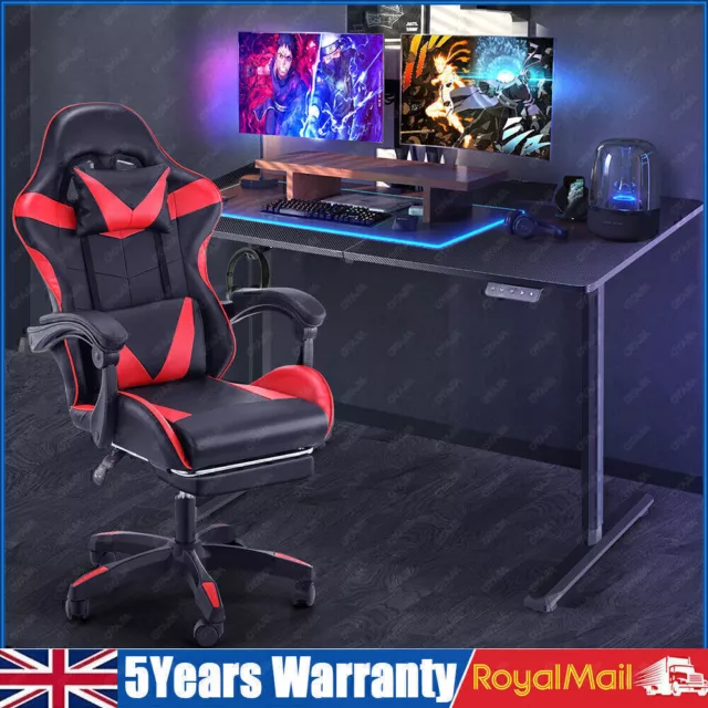 Gaming Desk Office Computer PC Swivel Desk Chair Seat Home Study Racing Vrohlcqs