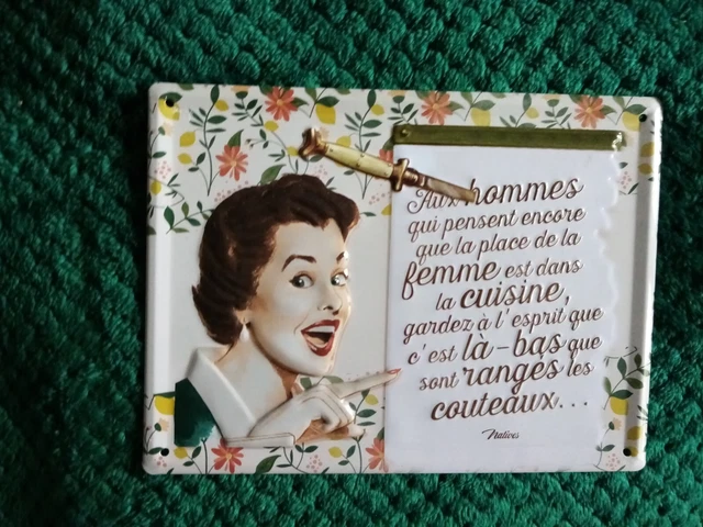 BLECHSCHILD 20X15 CM, Französischer Spruch EUR 1,99 PicClick DE