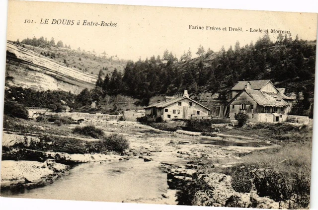 CPA Le DOUBS a Entre-Roches - Farine Freres et Drét - Locle et MORTEAU (183341)