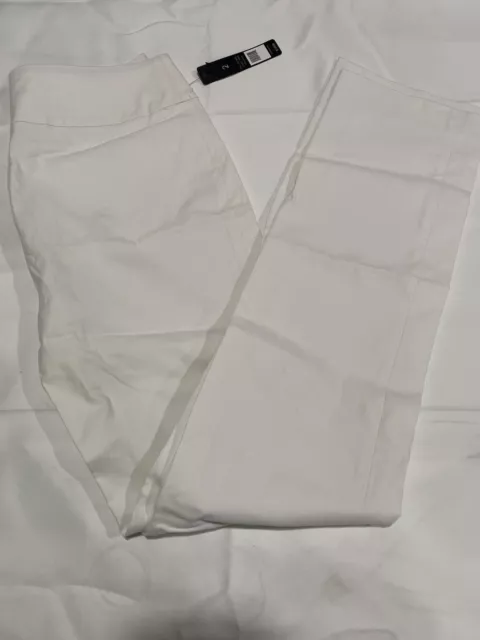 NIC + ZOE PLUS-THE PERFECT PANT-"PAPERWHITE"-MODERN SLIM ANKLE PANT Size 2