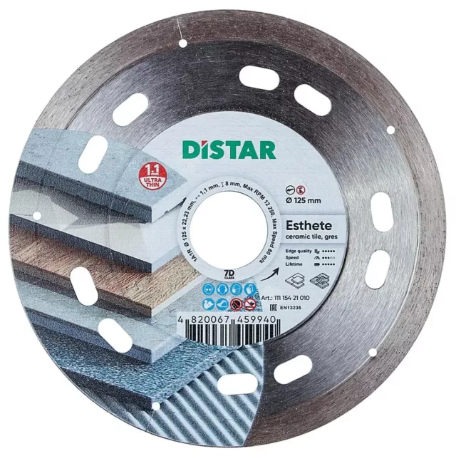 Disco de Diamante para Ceramica Distar Esthete - para Azulejos 125mm