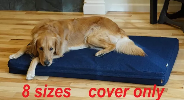 PETBED4LESS Pet bed dog bed replacement zipper cover from heavy duty Denim Jean