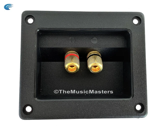 SQUARE GOLD BANANA Screw Terminal Cup for Car Home Audio Speaker Box