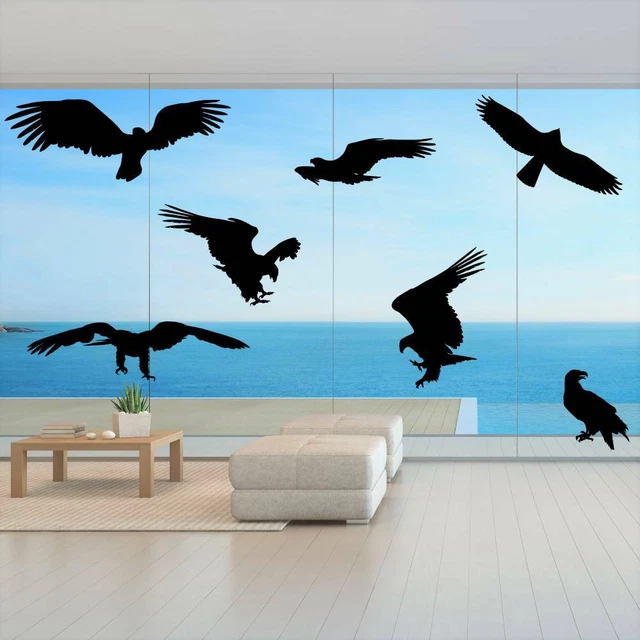 Fenêtre Autocollant Décor de Fenêtre Oiseaux Rapace Conservatoire Intérieur