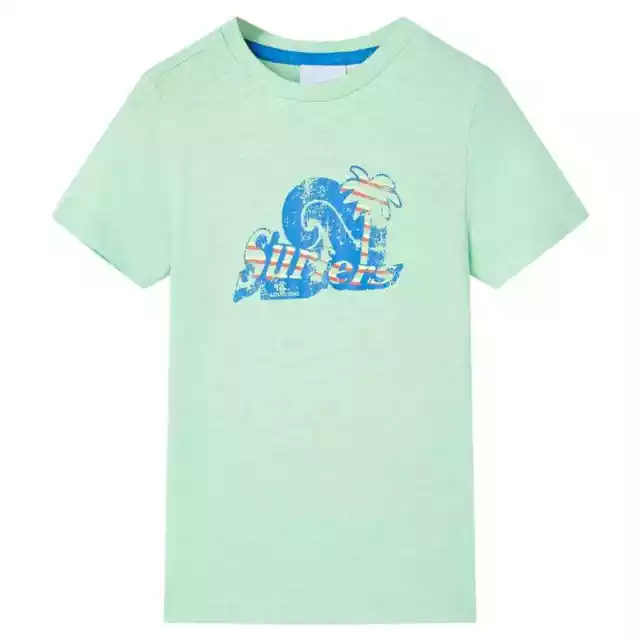 T-shirt pour Enfants Manches Courtes Vêtement Tout-petit Fille Garçon Vert Clair