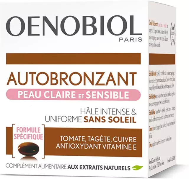 OENOBIOL - Compléments Alimentaires - Autobronzant - Peau Claire Et Sensible - V