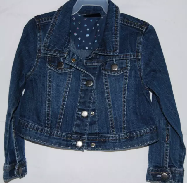 Genuine Kids by OshKosh Girls Denim Jean Jacket Pockets Button Blue Size 4T NWT