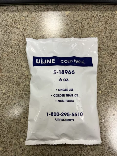 1 Uline Cold Pack 6 oz s-9902  Colder Than Ice Reusable Non Toxic Leak Proof