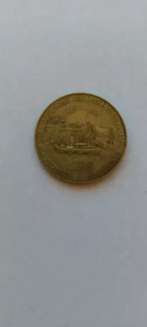 200 Lire 1989 100° Anniversario Arsenale Militare Marittimo Di Taranto Errore