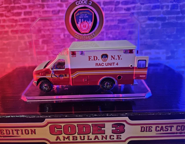 CODE 3 FDNY RAC Unit 4 Ford E-350 Ambulance (12068) M $75.00 