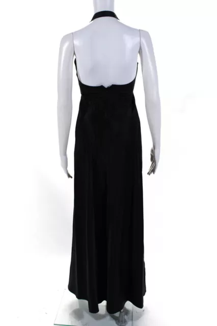 Laundry by Shelli Segal Womens Halter Neck Sleeveless Gown Black Size 0 3