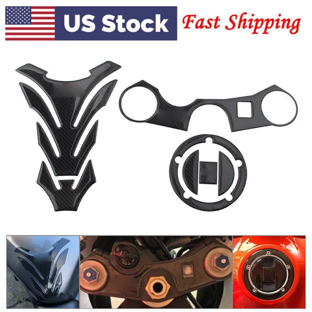 Carbon Fiber 3D Decal Gas Tank Pad Stickers Protector For GSXR 1000 750 600 US