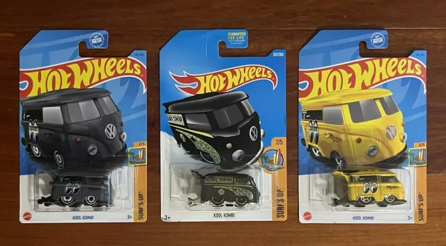 Mattel Hot Wheels HW Surf's Up #2/5 Kool Kombi Mooneyes Lot Of 3